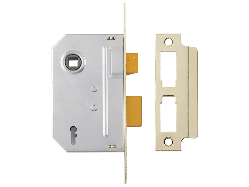 PM246 Internal 2 Lever Mortice Sashlock Polished Brass 80mm 3in