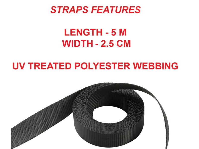 Ratchet Tie-Down S-Hooks 5m