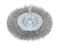 Flat Steel Wire Wheel Brush 75mm x 6mm Arbor                                    