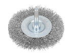 Flat Steel Wire Wheel Brush 75mm x 6mm Arbor                                    