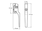 P115WE Lockable Window Handle White Finish