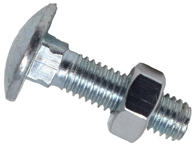 Cup Square Hex Bolt & Nut ZP M10 x 70mm Box 25