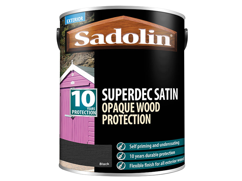 Superdec Opaque Wood Protection Black Gloss 5 litre