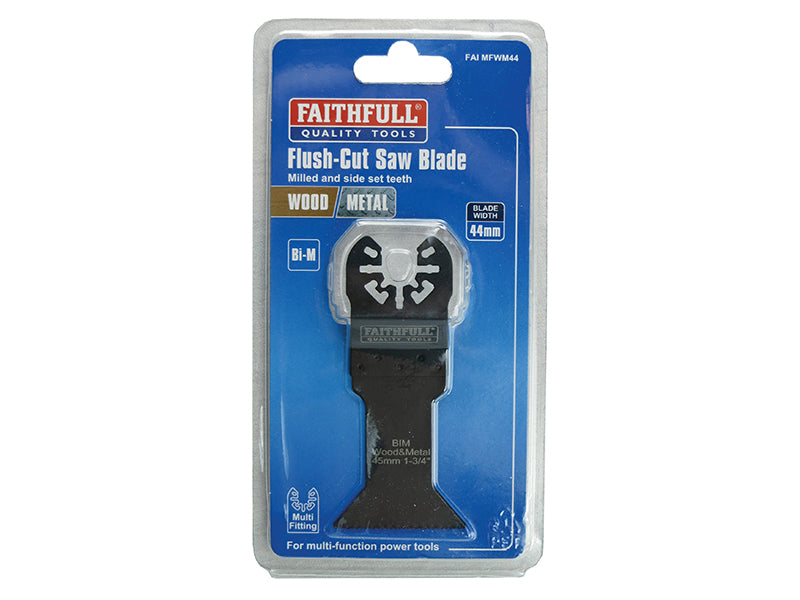 Bi-Metal Flush Cut Wood/Metal Blades 44mm (Pack 5)