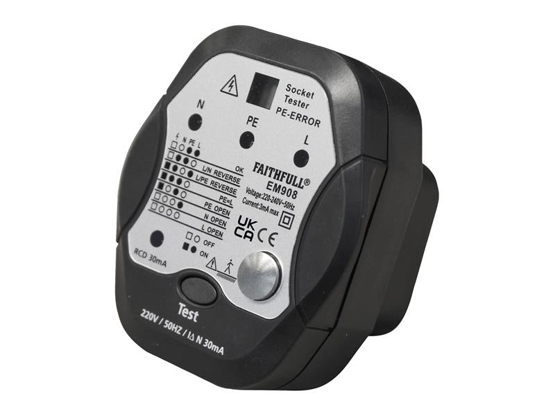 Socket Polarity Tester with RCD Test Function                                   
