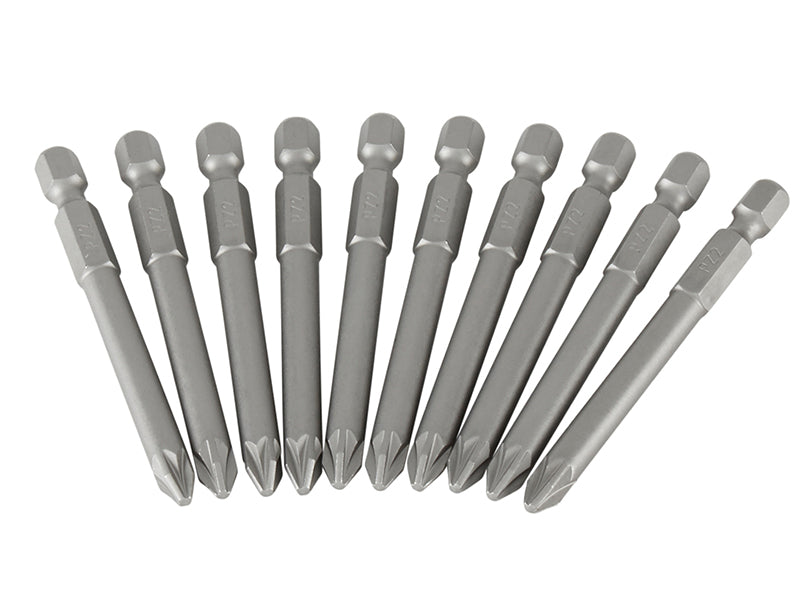 Pozidriv Power Bits PZ2 x 100mm (Box 10)