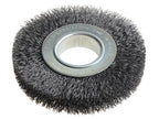Wheel Brush D250mm x W30-35 x 100 Bore Steel Wire 0.30 + Adaptors Set 4 +1