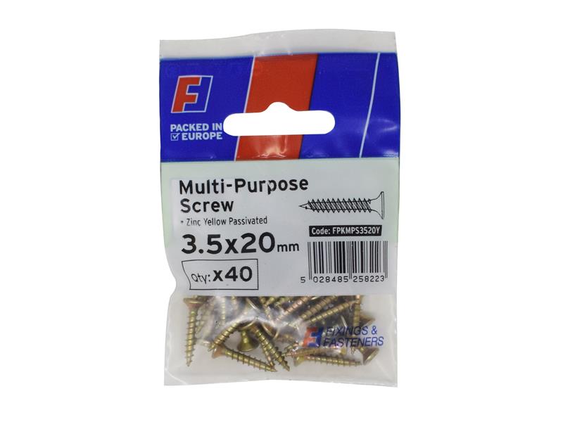 Multi-Purpose Pozi Screw CSK ST ZYP 5.0 x 90mm ForgePack 10