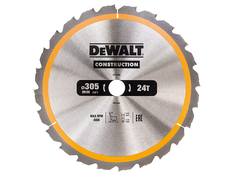 Stationary Construction Circular Saw Blade 305 x 30mm x 60T ATB/Neg