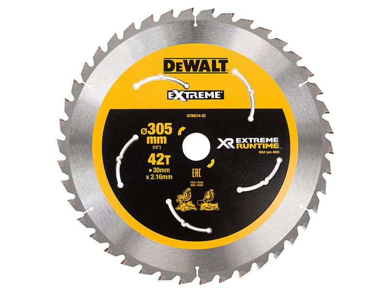 XR FlexVolt Mitre Saw Blade 305 x 30mm x 42T                                    