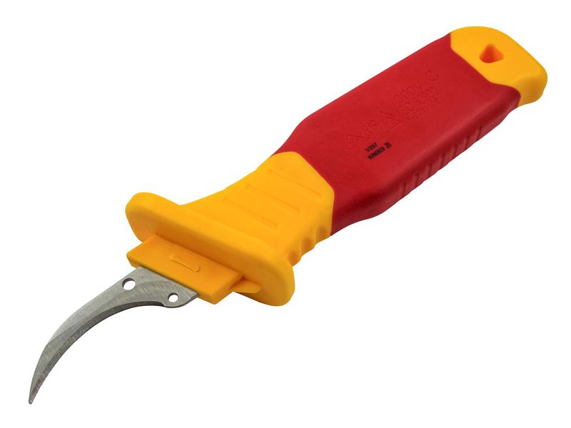 VDE Stripping Knife with Sickle Blade 205mm
