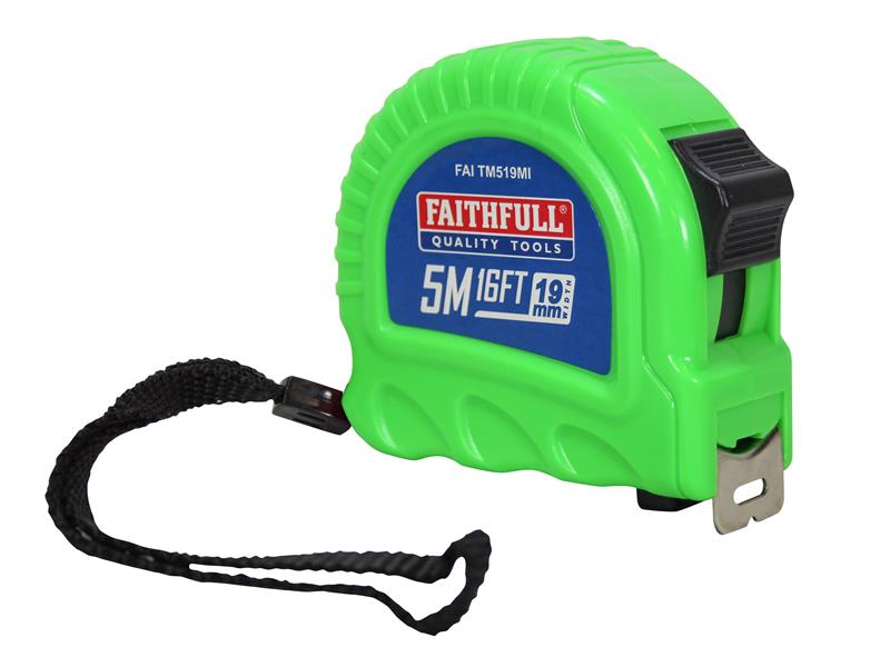 Twin Lock Tape Measure 5m/16ft (Width 19mm)                                     