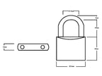 LN60 Lion Range Brass Padlock 60mm