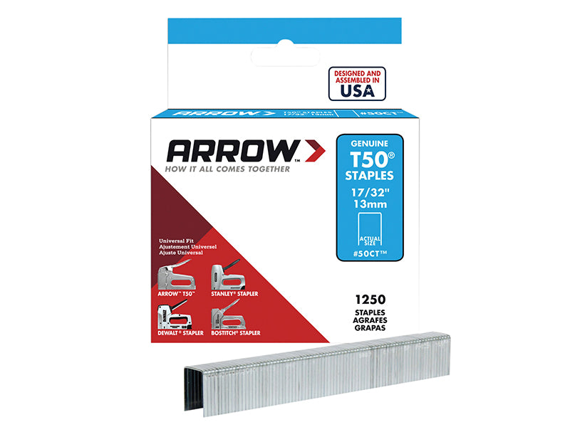 T50 Staples Multi Pack 6mm  10mm & 12mm (Box 1875, 3 x 625)