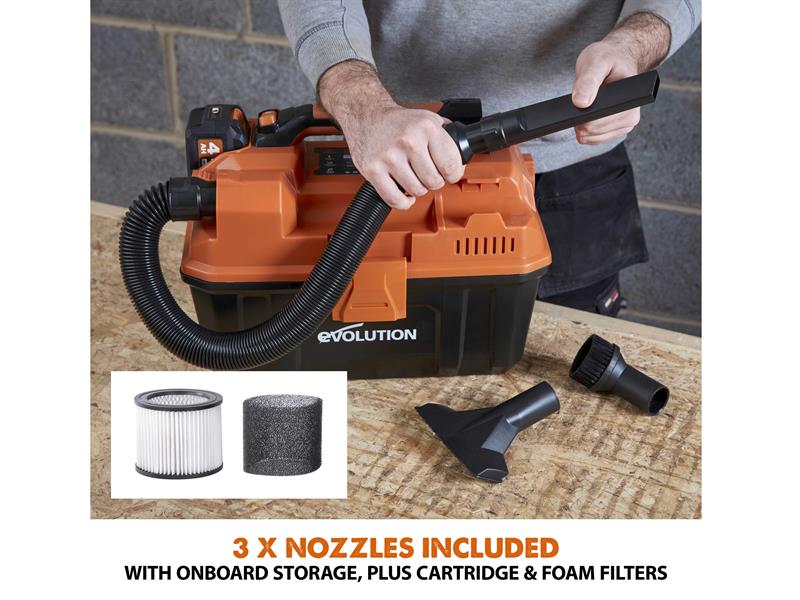 R11VAC-Li EXT Wet & Dry Vacuum Cleaner 18V Bare Unit                            