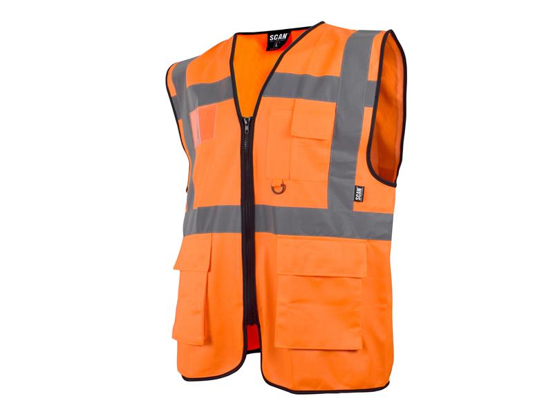 Hi-Vis Utility Orange Waistcoat - XL (48in)