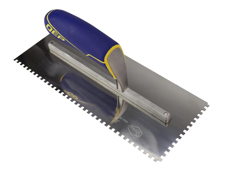 Professional Stainless Steel Adhesive Trowel Square Notches 8mm