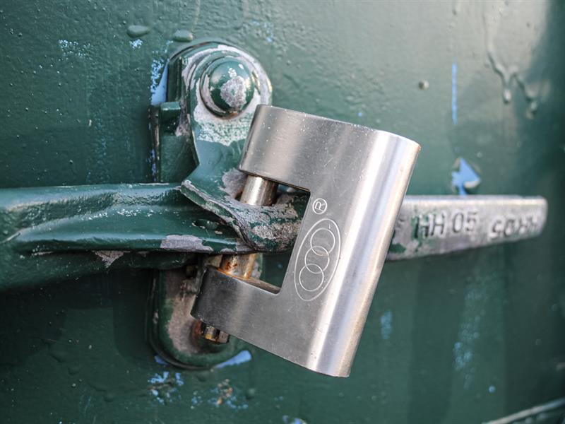 Brass Shutter Padlock 80mm                                                      