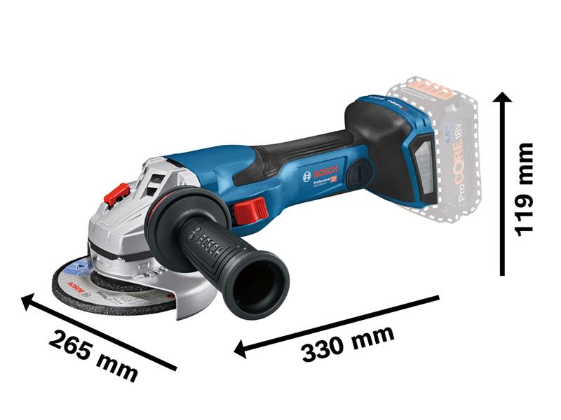 GWS 18V-15C Professional BITURBO Angle Grinder 125mm 18V Bare Unit              