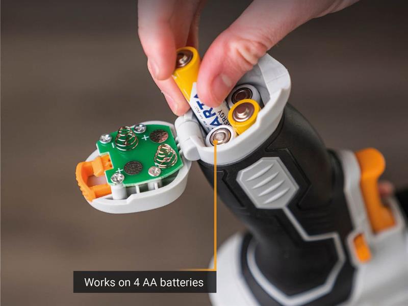 MAXXPUSH Caulking Gun with LED Light 6V (AA Batteries)                          