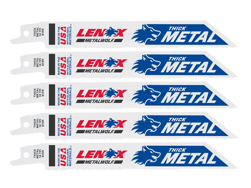 MetalWolf Wave Edge Reciprocating Saw Blade 229 x 25 x 1.1mm 14 TPI (Pack 5)