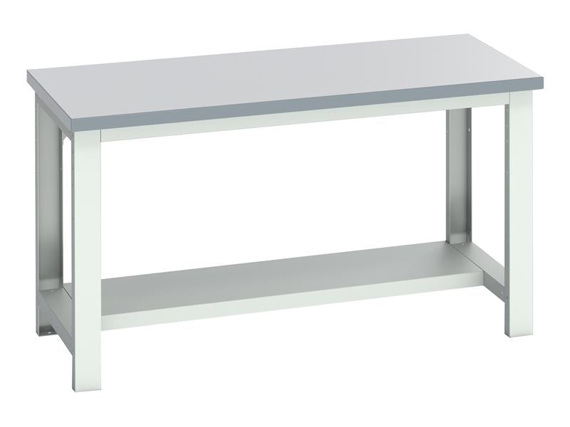 Cubio Bench with Half Shelf, ESD Laminate Clad Top 1500 x 750mm