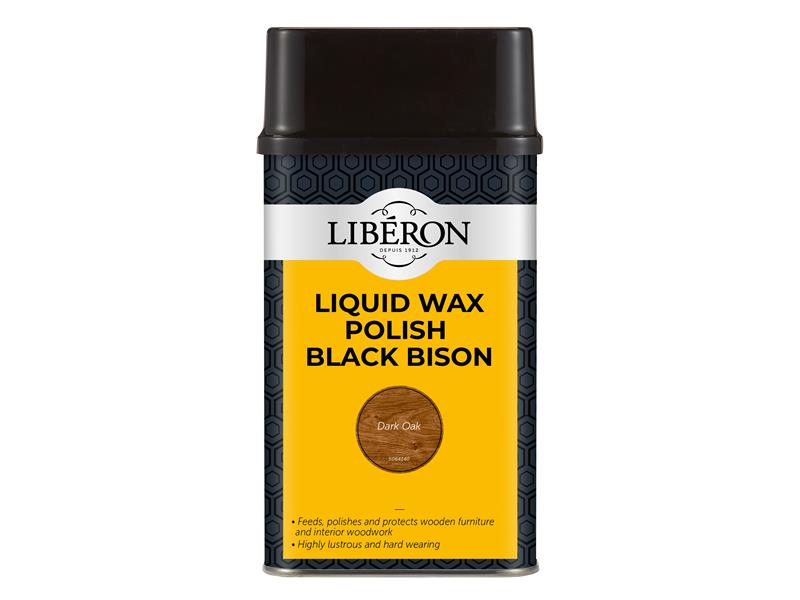 Liquid Wax Polish Black Bison Medium Oak 500ml
