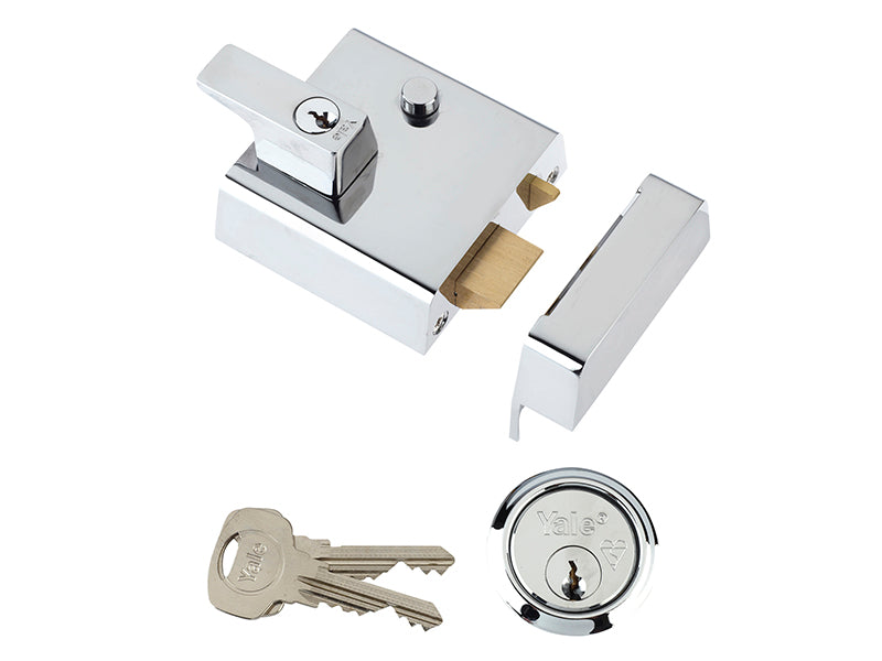 P2 Double Locking Nightlatch 40mm Backset DMG/PB Finish Visi