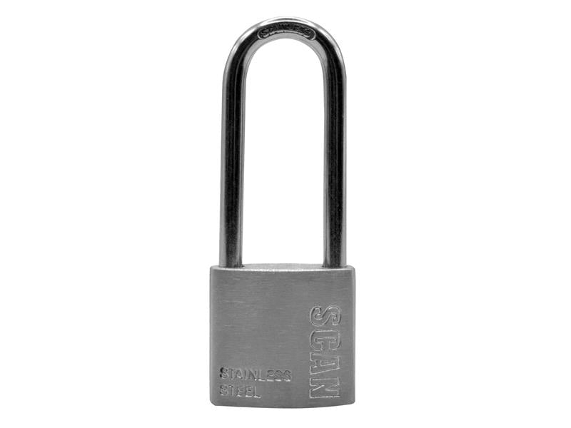 Stainless Steel Padlock 50mm Long Shackle