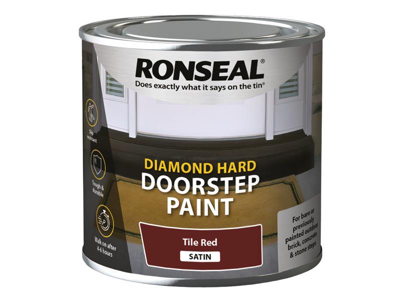 Diamond Hard Doorstep Paint Tile Red 750ml