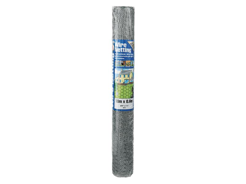 Galvanised Wire Netting 13mm² Hexagon, 10 x 0.6m                                