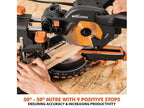 R185SMS+ 185mm Multi-Material Sliding Mitre Saw 1200W 240V                      