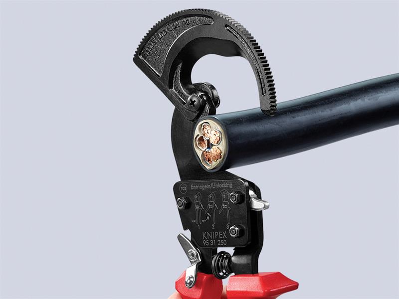 95 31 250 Ratchet Action Cable Cutter Multi-Component Grip 250mm                
