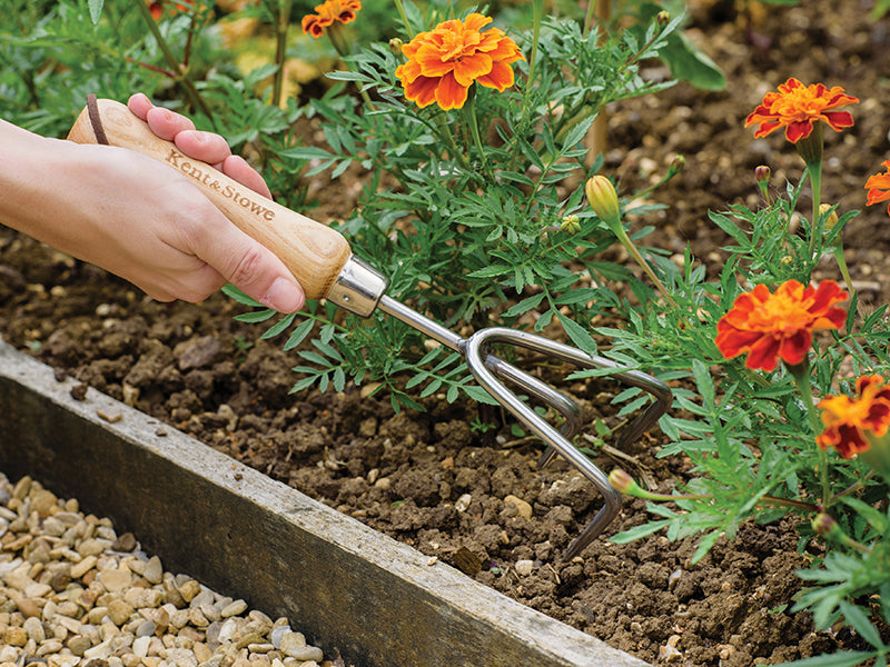 Stainless Steel Hand 3-Prong Cultivator, FSC®                                   