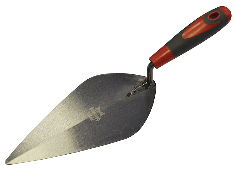 London Pattern Brick Trowel Soft Grip Handle 10in                               