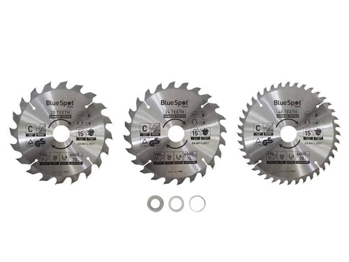 190mm Circular Saw Blade Set, 3 Piece                                           
