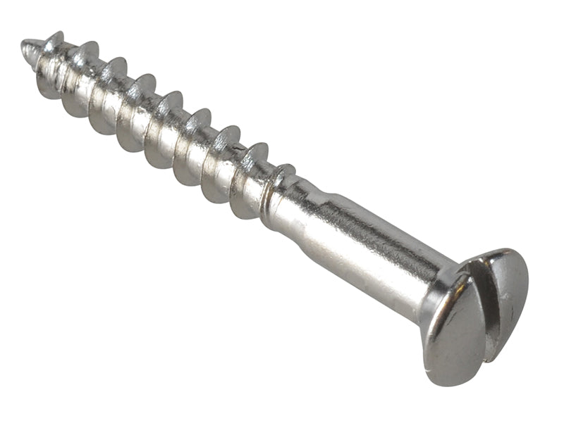 Multi-Purpose Screw SL Raised Head Chrome Plated 4.0 x 30mm ForgePack 30        