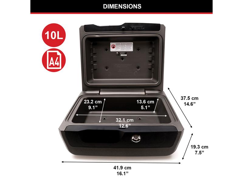 Large Key Locking Fire & Water Chest
