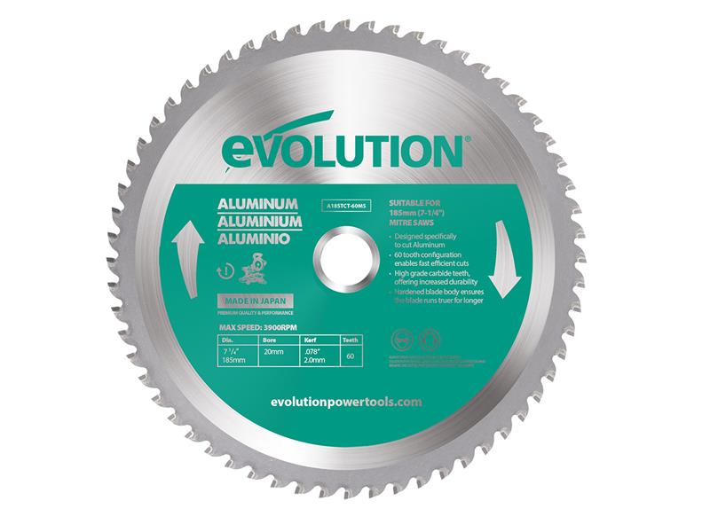 Aluminium Cutting Circular Saw Blade 185 x 20mm x 60T                           