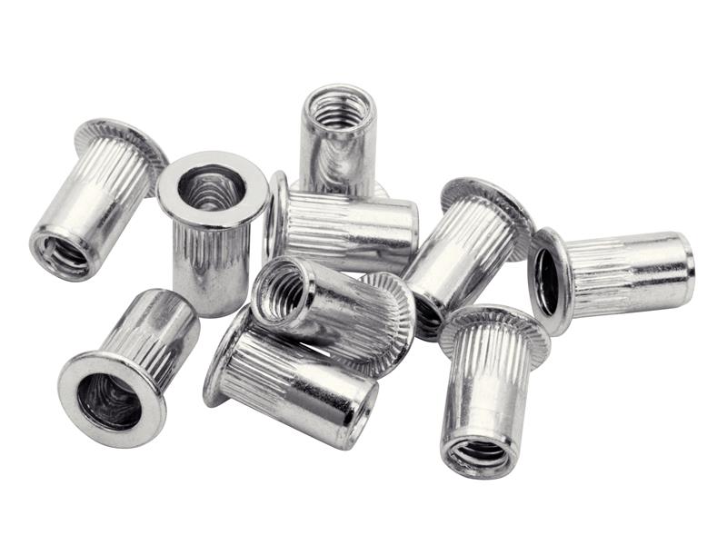 Steel Rivet Nuts M6 (Pack 20 + Free Drill Bit)