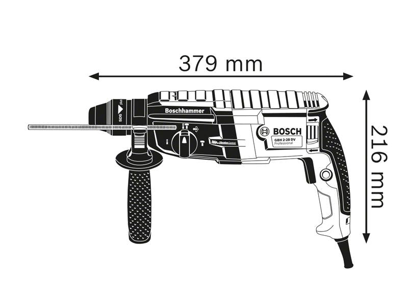 GBH 2-28 SDS-Plus Professional Rotary Hammer 880W 240V                          