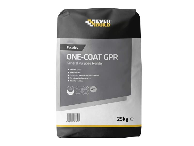 One-Coat General Purpose Render Grey 25kg                                       