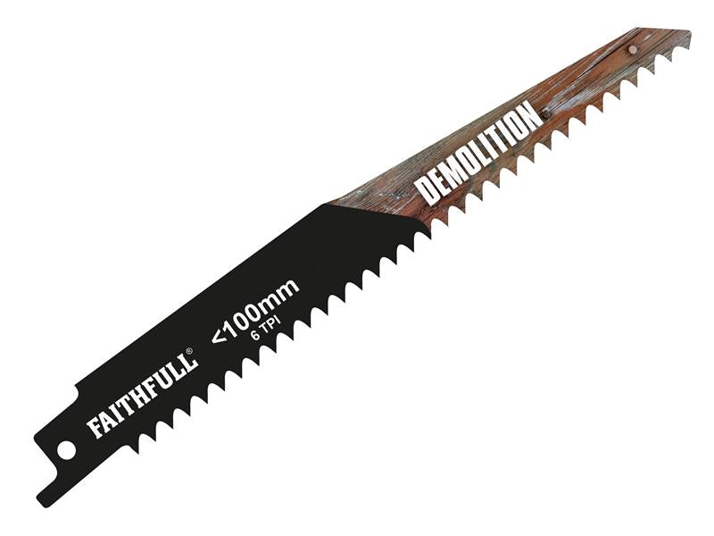 S611DF Bi-Metal Sabre Saw Blade Demolition 150mm 6 TPI (Pack 5)