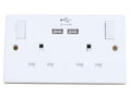 Switched Socket 2-Gang + 2 USB Ports 13A                                        