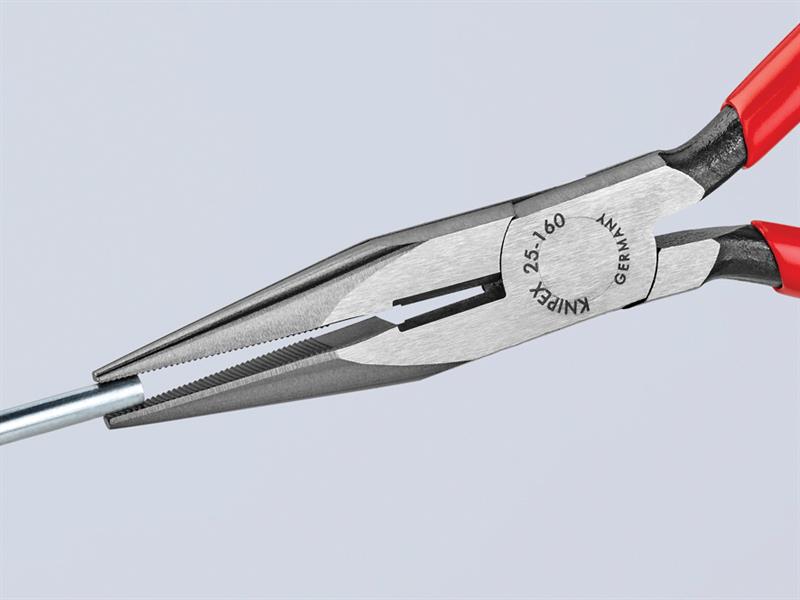 25 01 160 Snipe Nose Side Cutting Pliers  Plastic Coated Grip 160mm             