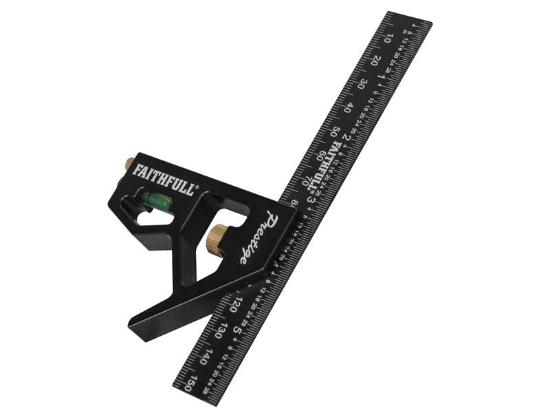 Prestige Combination Square Black Aluminium 400mm (16in)