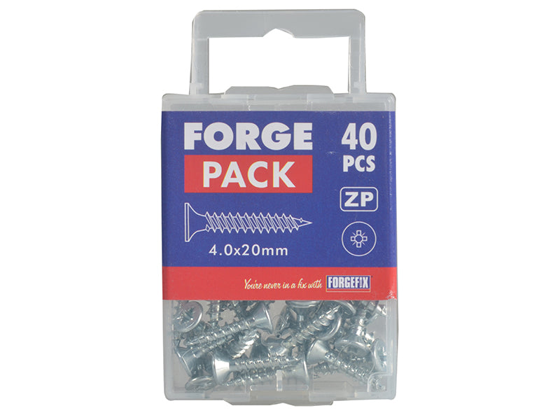 Multi-Purpose Pozi Compatible Screw CSK ST ZP 5.0 x 40mm Forge Pack 15