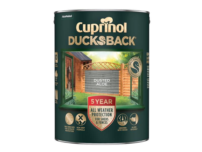 Ducksback 5 Year Waterproof for Sheds & Fences Dusted Aloe 5 litre              