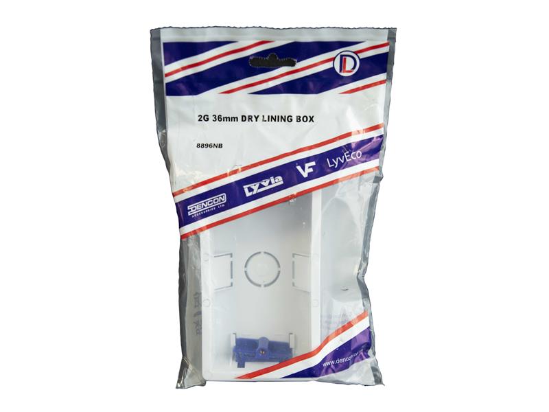 Dry Lining Box 2-Gang 36mm                                                      
