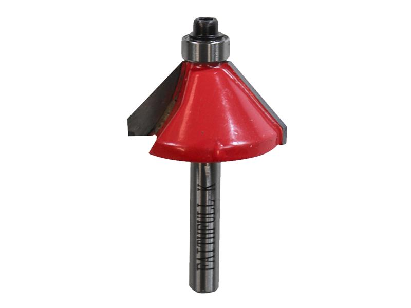Router Bit TCT 45° Chamfer 1/4in Shank                                          